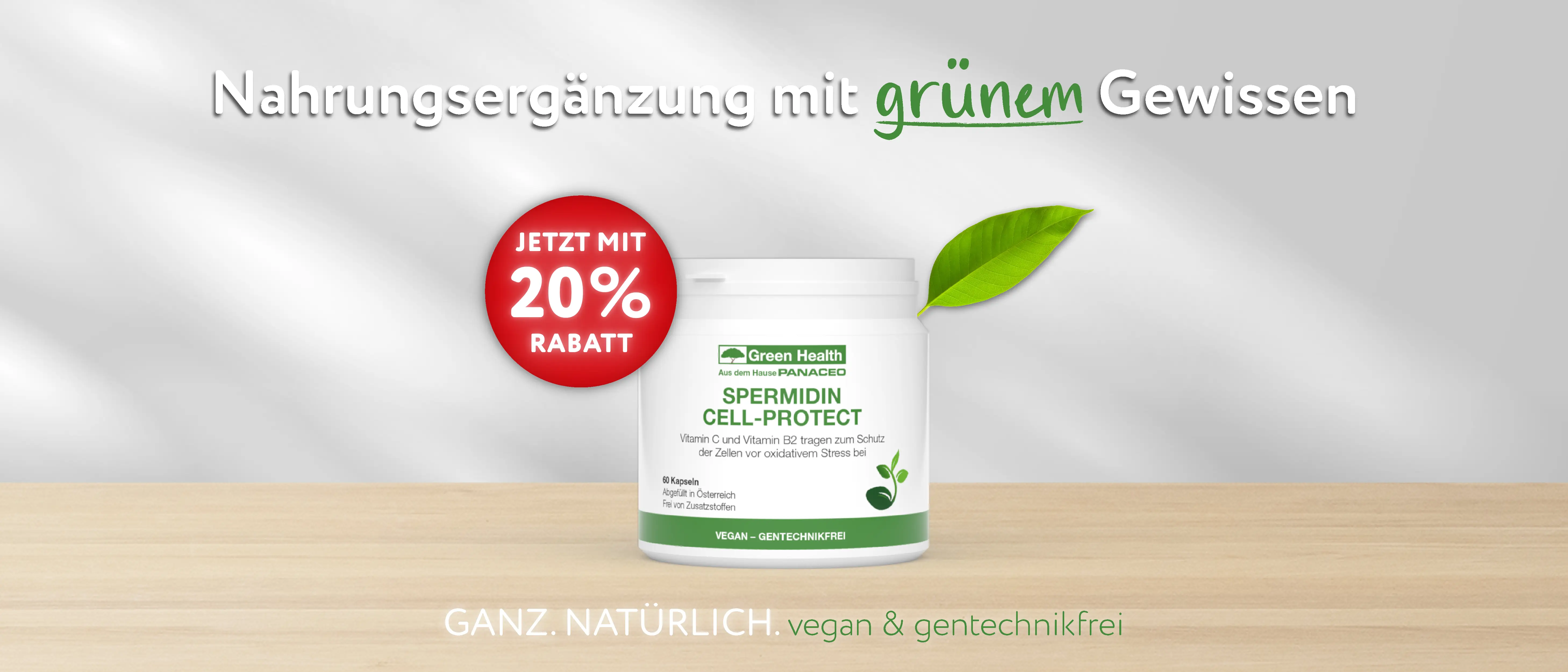 Green Health SPERMIDIN CELL-PROTECT: 20 % Rabatt im März