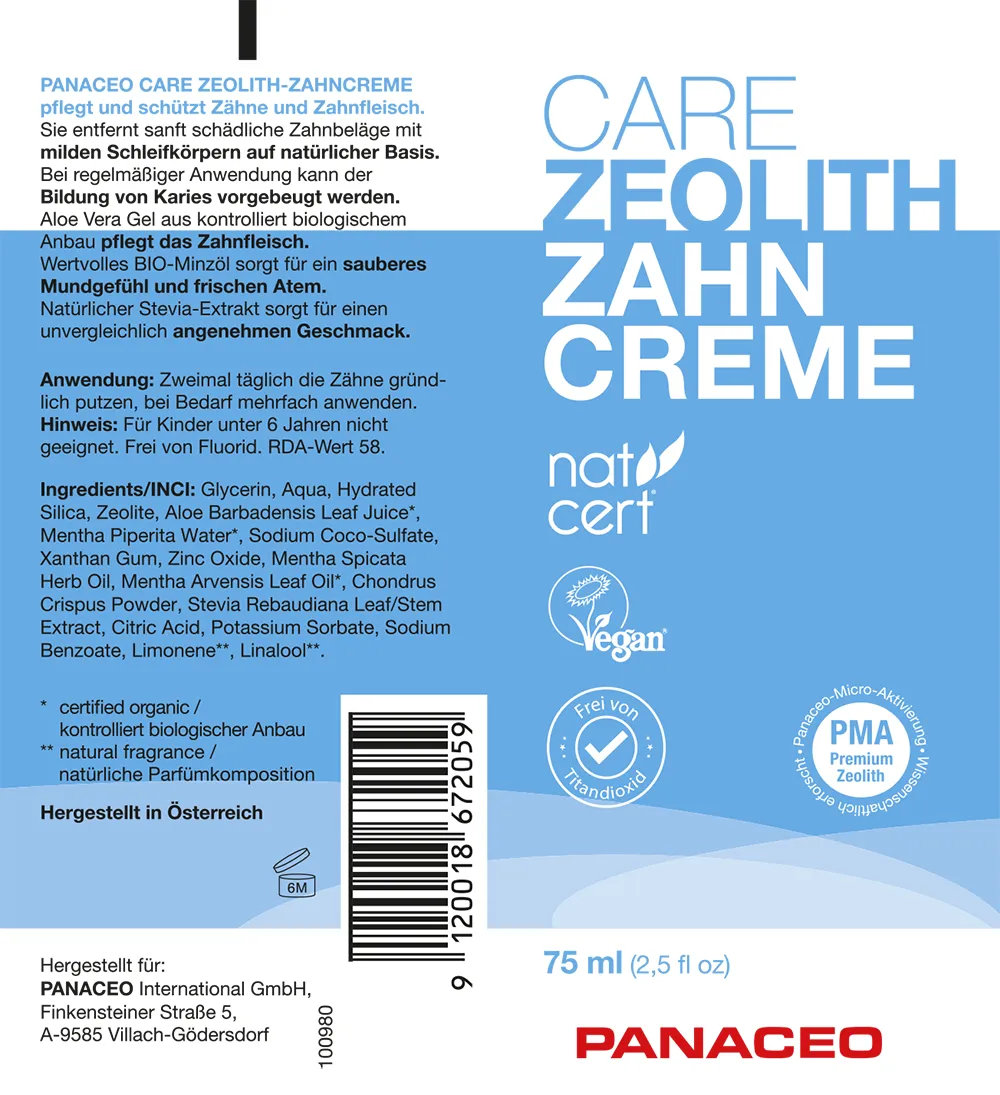 Zeolith Zahncreme von Panaceo kaufen