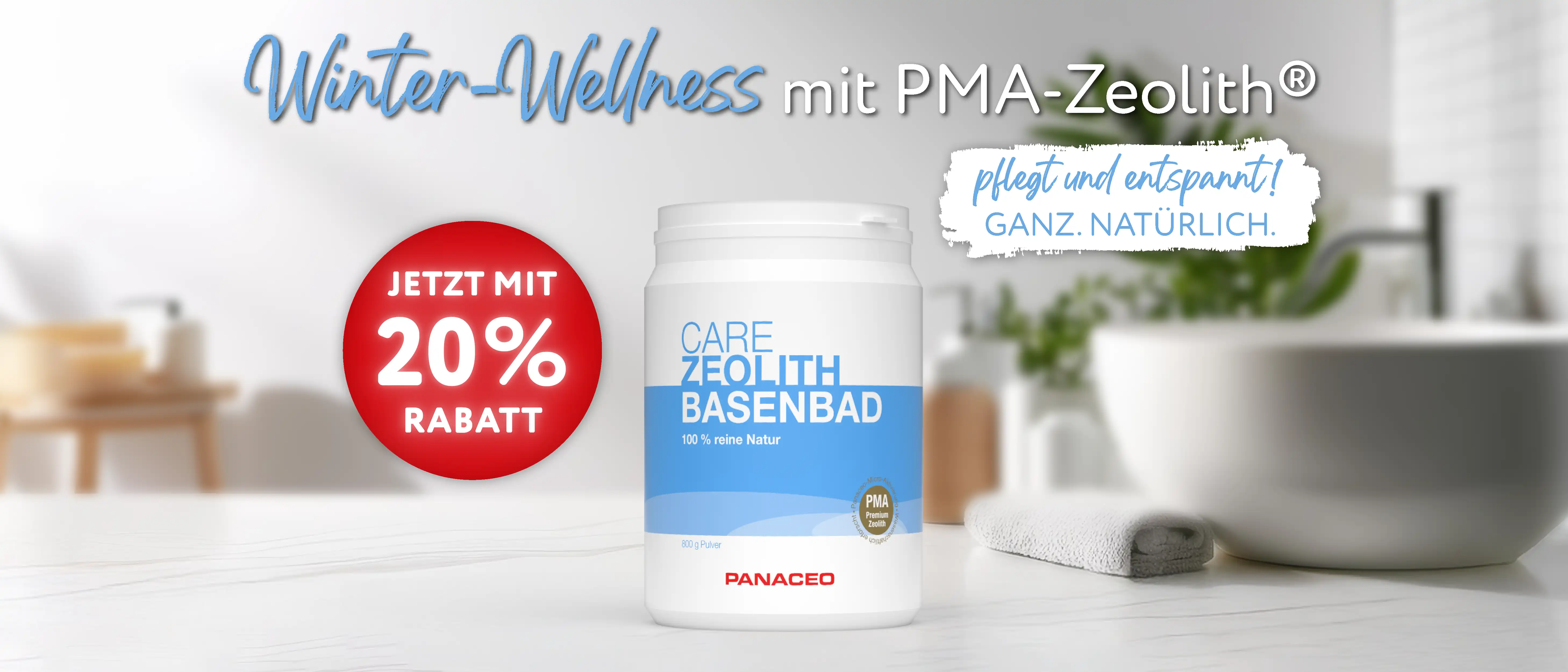 CARE Zeolith-Basenbad: 20 % Rabatt!