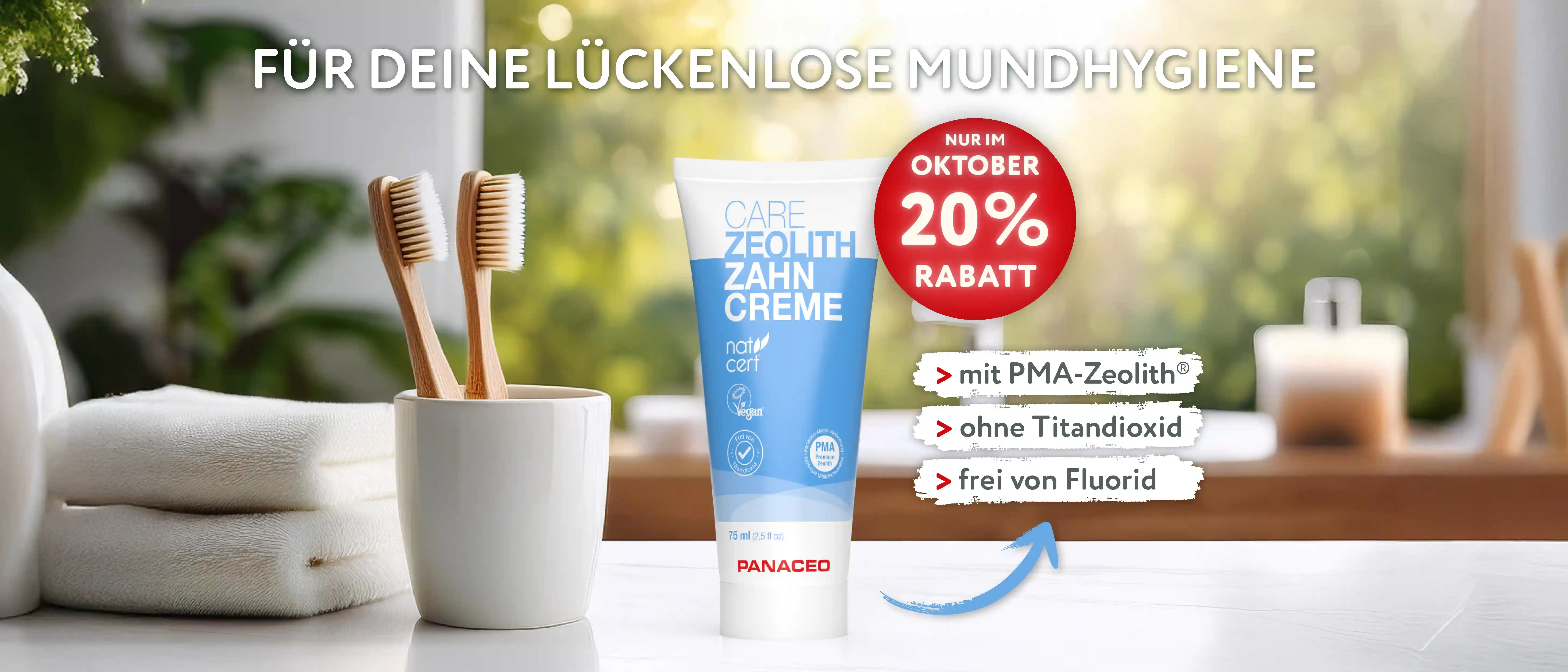 CARE Zeolith-Zahncreme – 20 % Rabatt